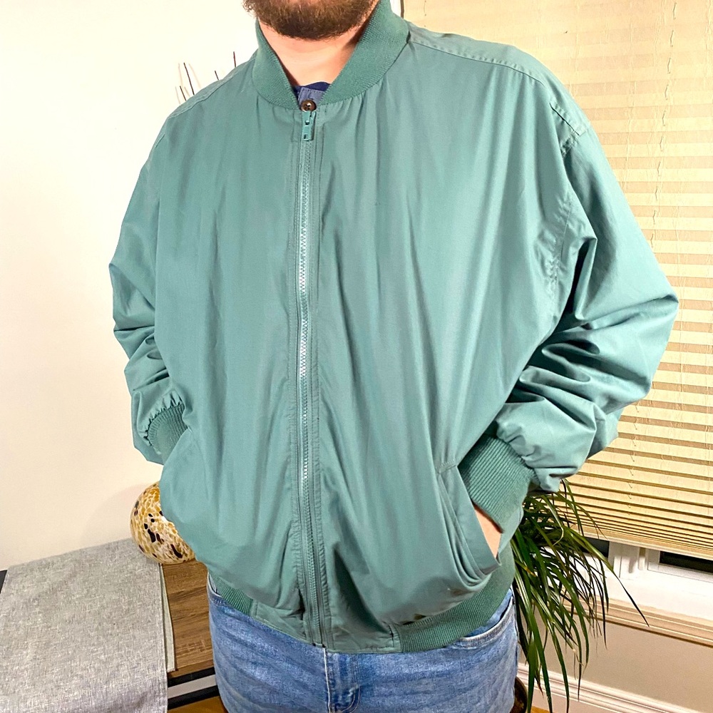 Vintage Denver Hayes Men’s XL Sage Green Zip Up Jacket